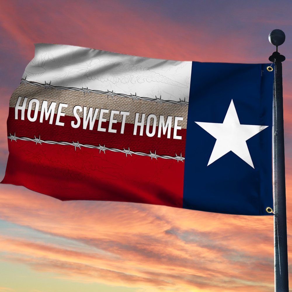 Texas Grommet Flag Home Sweet Home LNT57GF