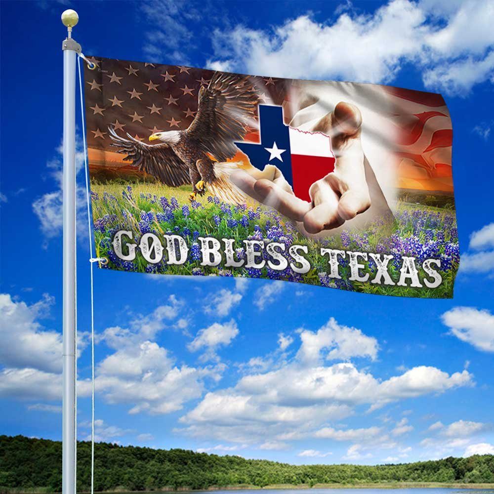 Texas Jesus Grommet Flag God Bless Texas DBD3184GF