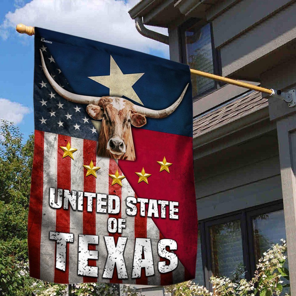 Texas Longhorn American Flag THN3685F