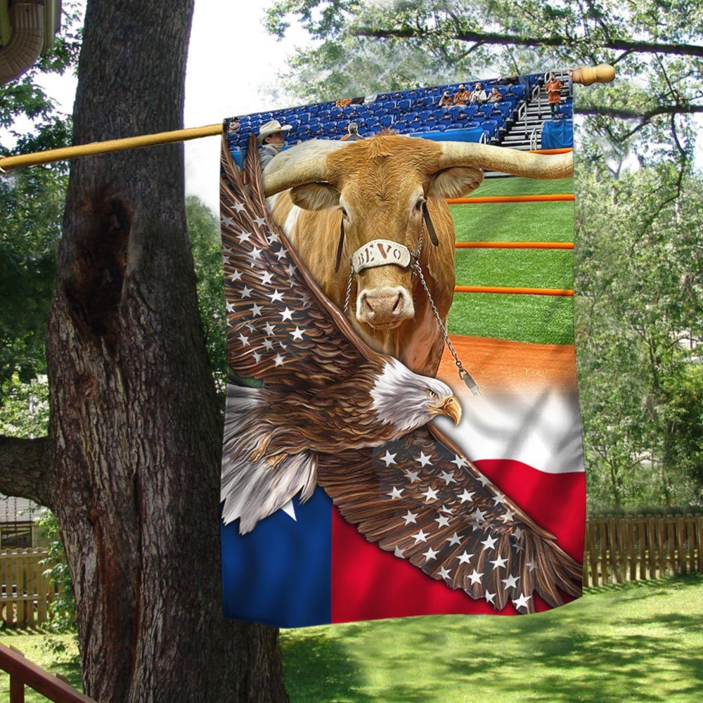 Texas Longhorn Eagle Flag LHA1878F