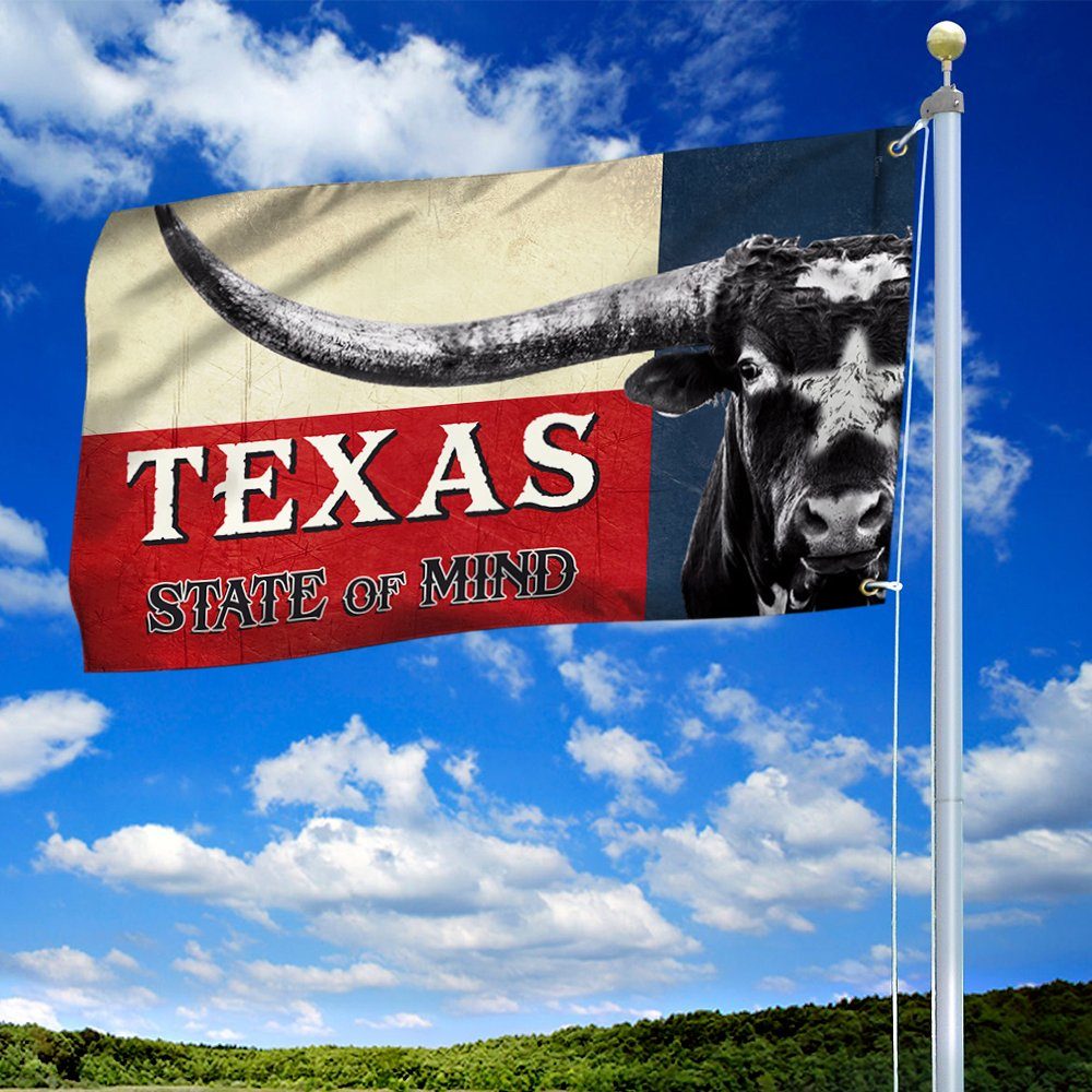 Texas Longhorn Grommet Flag State Of Mind BNN357GF