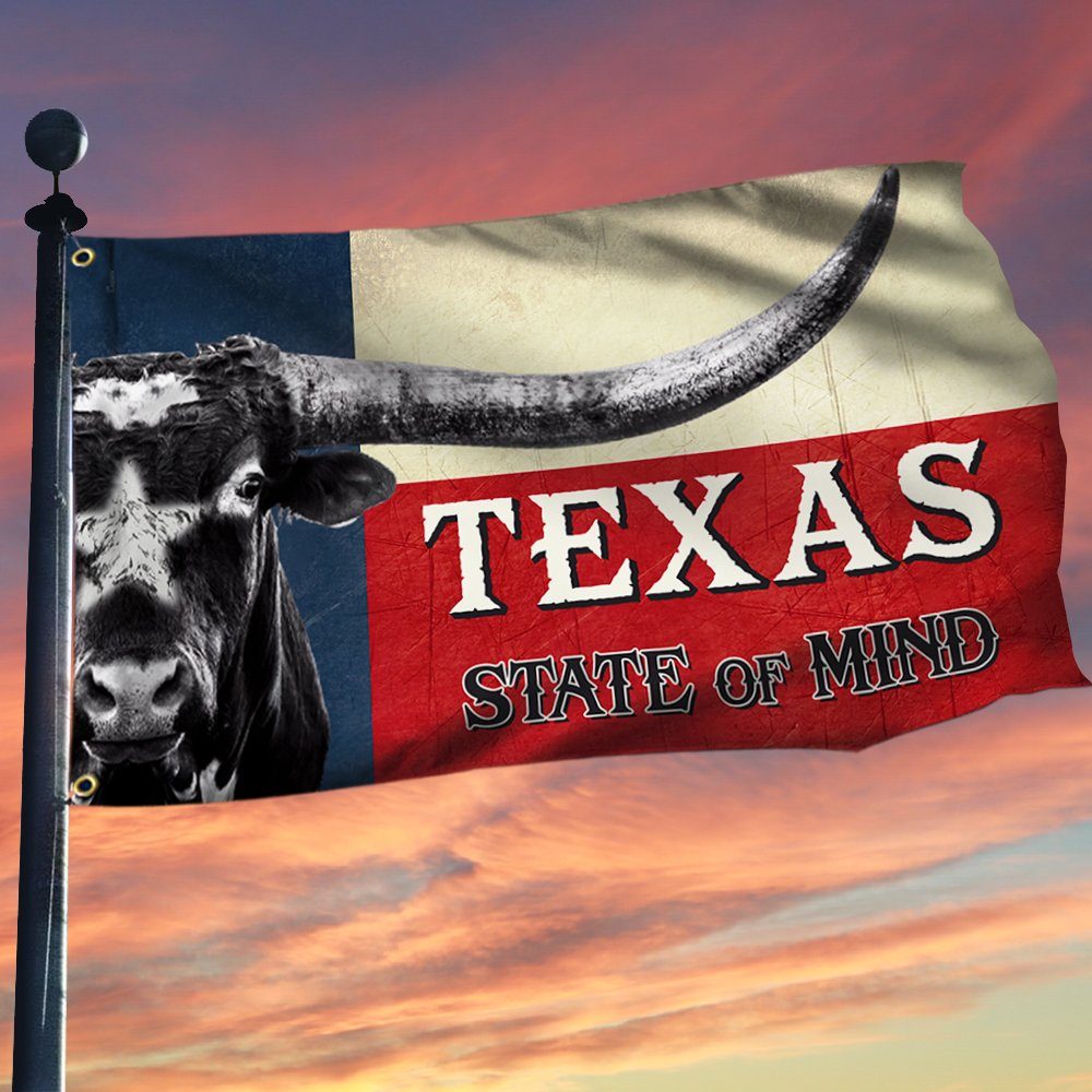 Texas Longhorn Grommet Flag State Of Mind BNN357GF