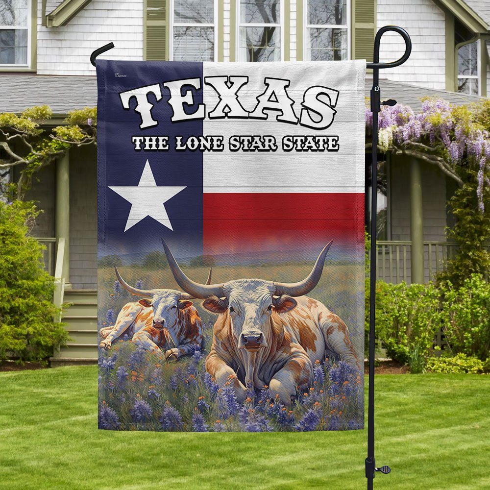 Texas Longhorn The Lone Star State Flag MLN1437F