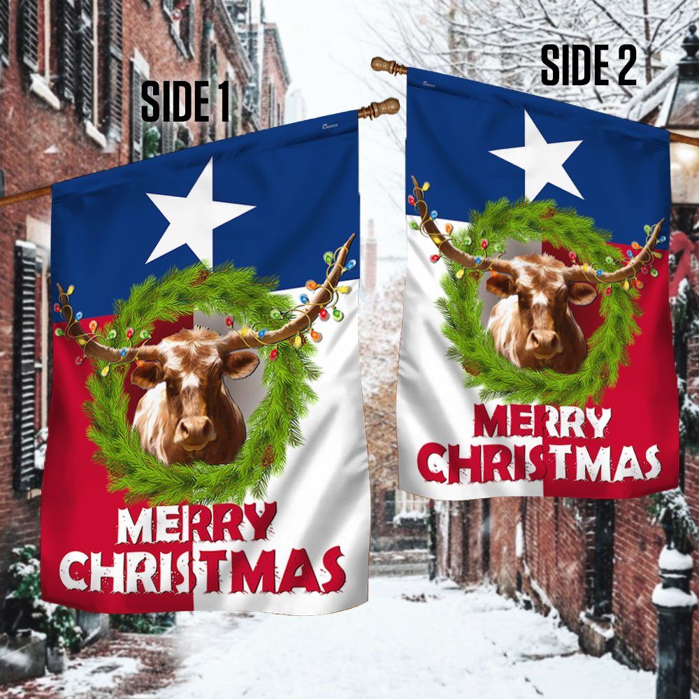 Texas Longhorns Christmas Flag BNN606F