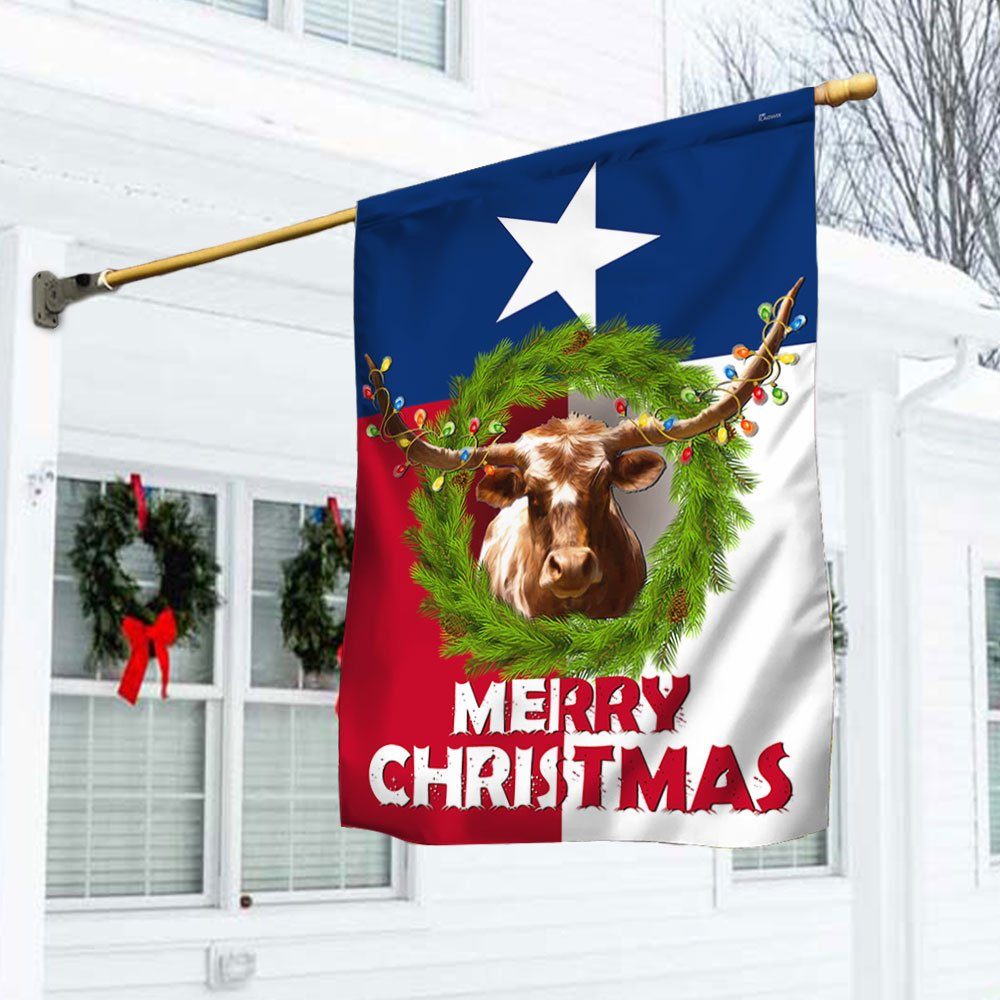 Texas Longhorns Christmas Flag BNN606F