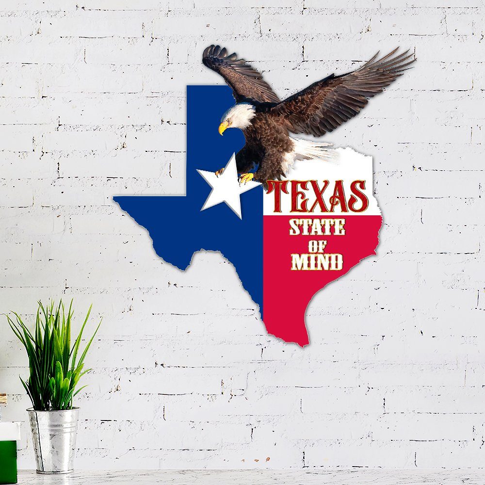 Texas Metal Sign State Of Mind ANT374MS