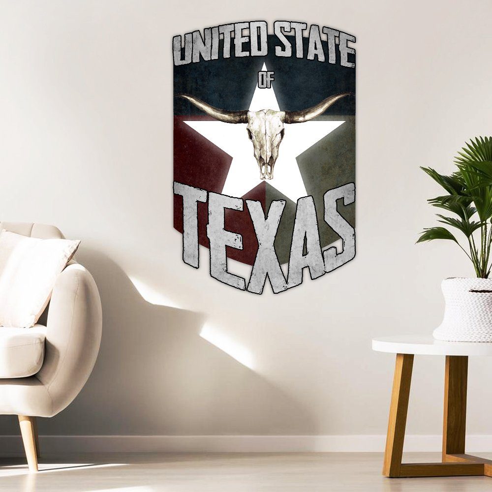 Texas Metal Sign United State Of Texas BNN80MS