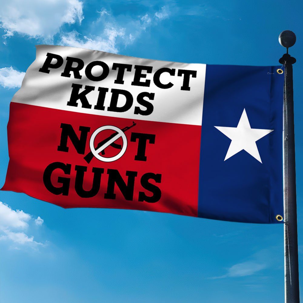 Texas Protect Kids Not Guns Grommet Flag TQN182GF