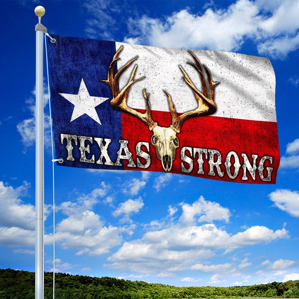 Texas Strong Grommet Flag Longhorn QNN297GF