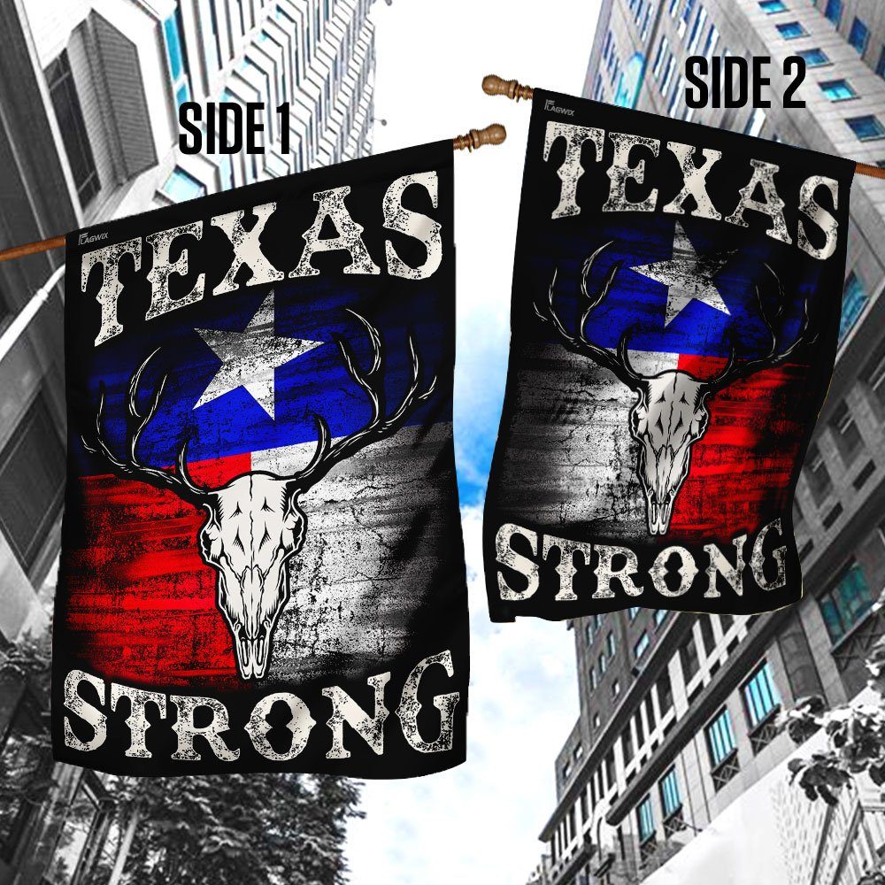 Texas Strong Longhorn Flag