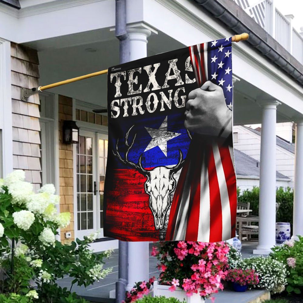 Texas Strong Longhorn Flag