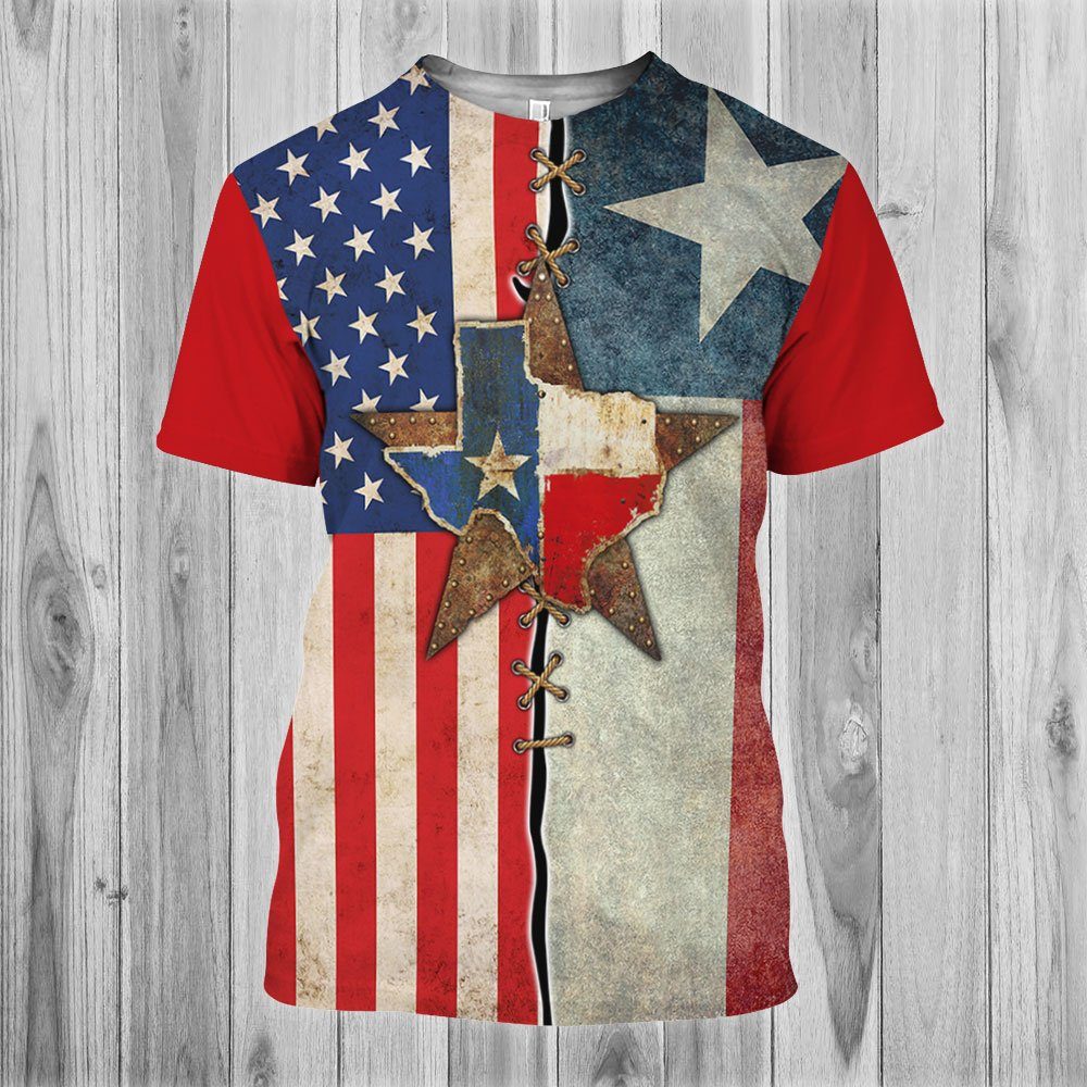 Texas T-Shirt Texas American 3D T-Shirt TRH1852F