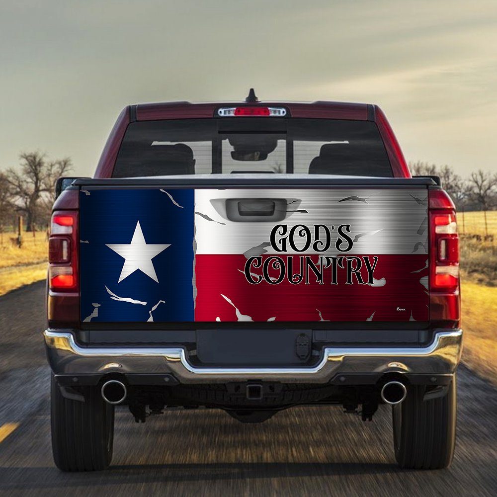 Texas Truck Tailgate Sticker God’s Country BNT517TD