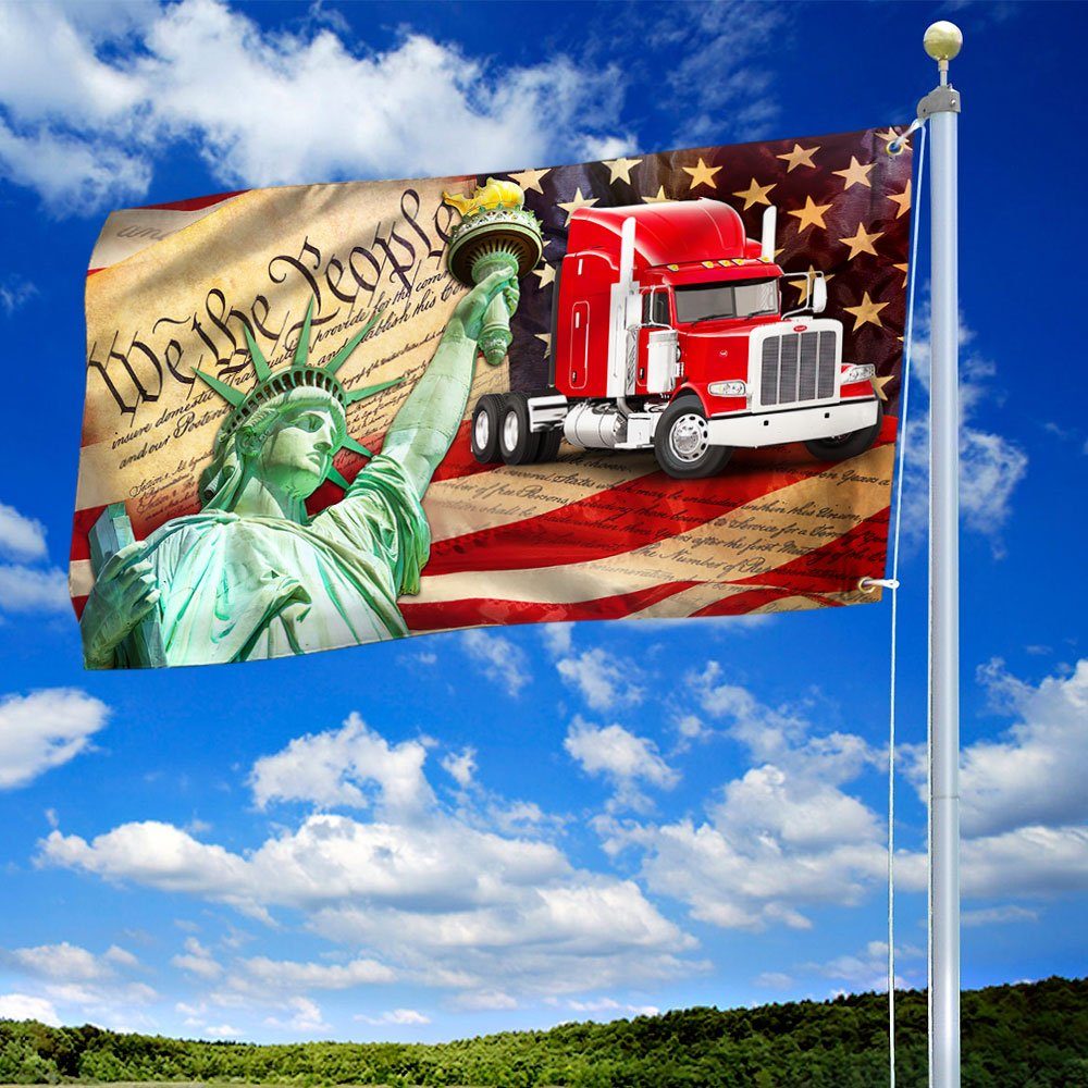 The People’s Convoy American Truckers Grommet Flag QNN810GF