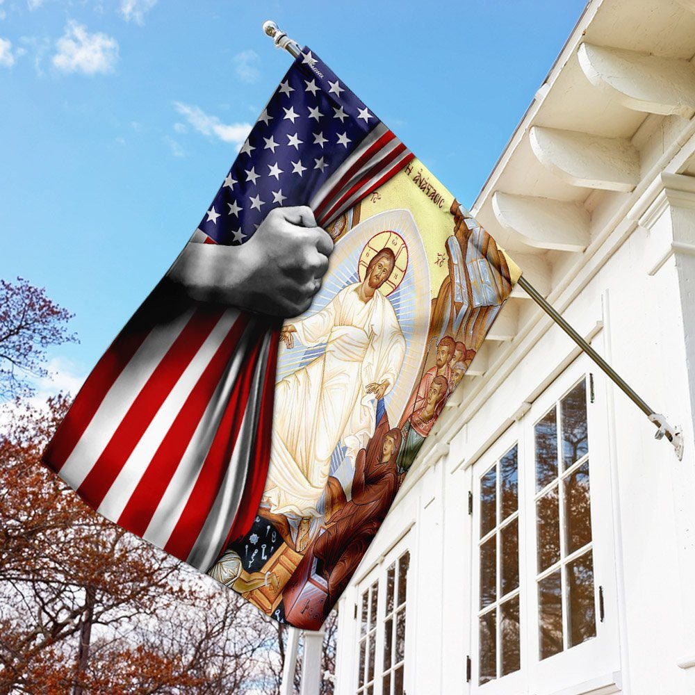 The Resurrection Of Jesus Christ Flag