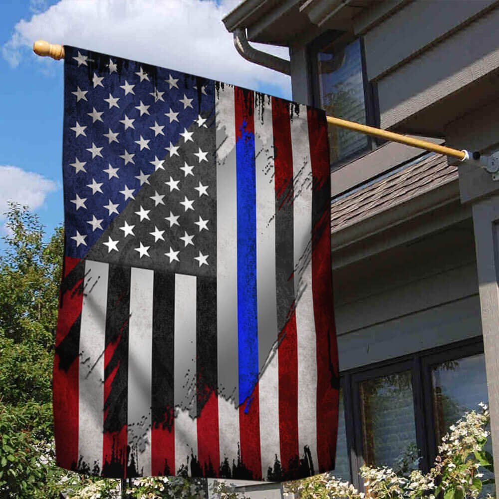 The Thin Blue Line American US Flag THB3814F