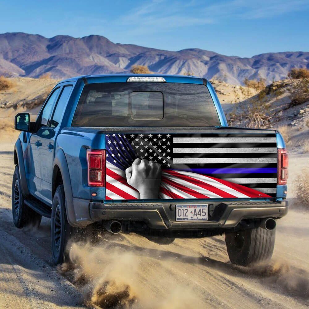 The Thin Blue Line Truck Tailgate Decal Sticker Wrap