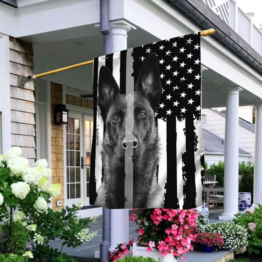 The Thin Grey Line. Belgian Malinois American Flag THB2142fv1