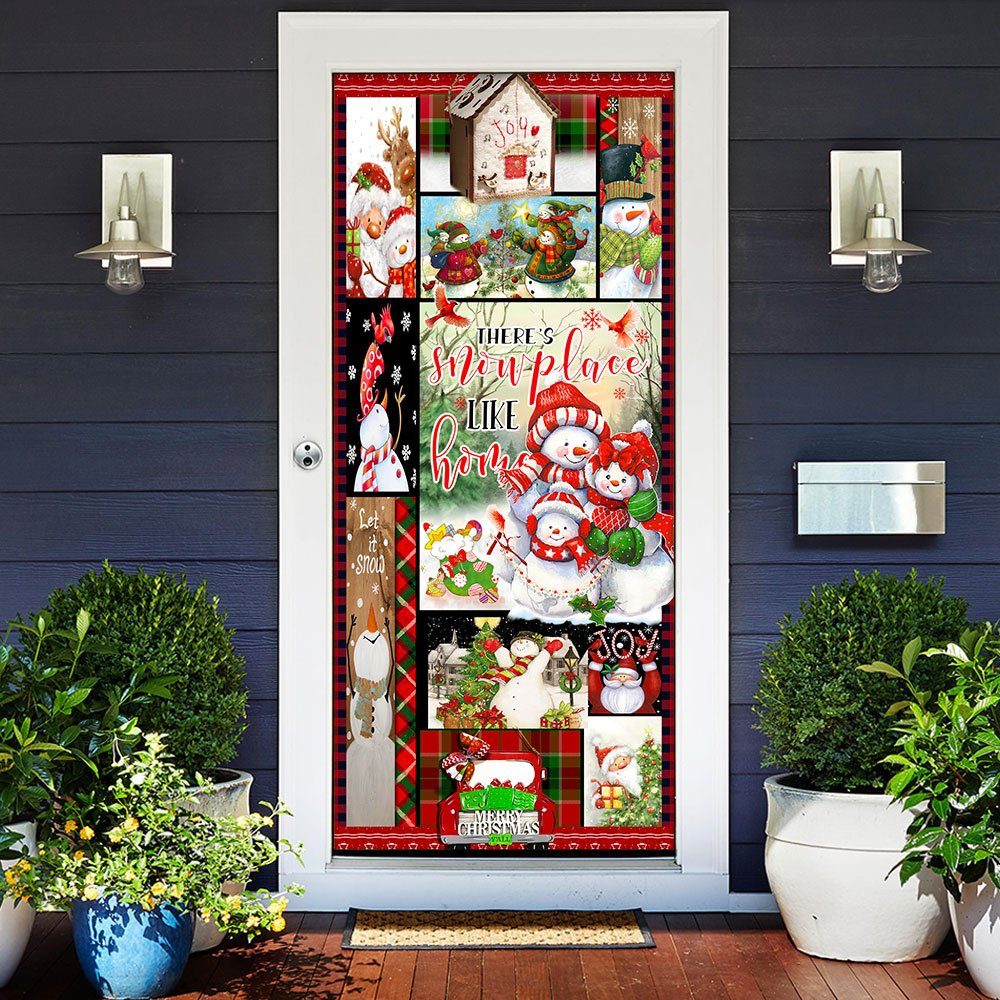 There’s Snow Place Like Home Snowman Door Cover