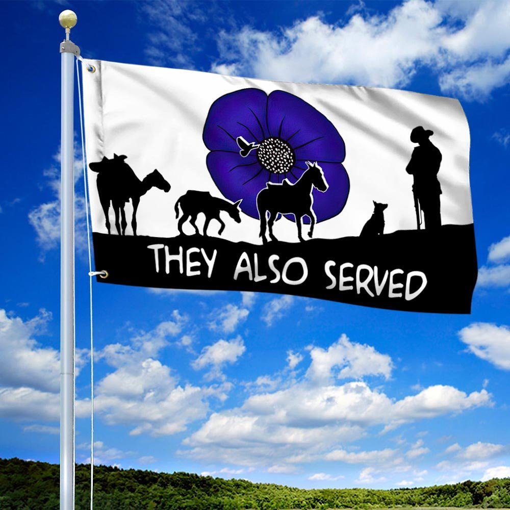 They Also Served Purple Poppy Remembrance Flag THH3671GFv1