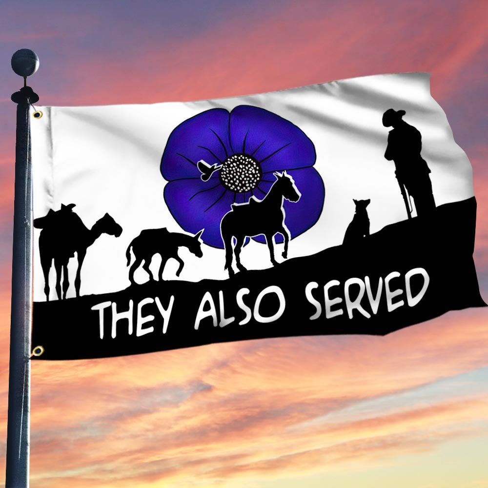 They Also Served Purple Poppy Remembrance Flag THH3671GFv1