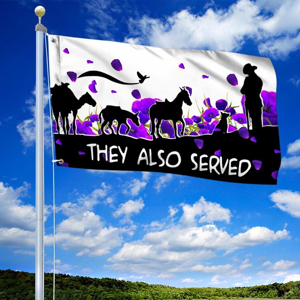 They Also Served Purple Poppy Veteran Flag THH3671GF