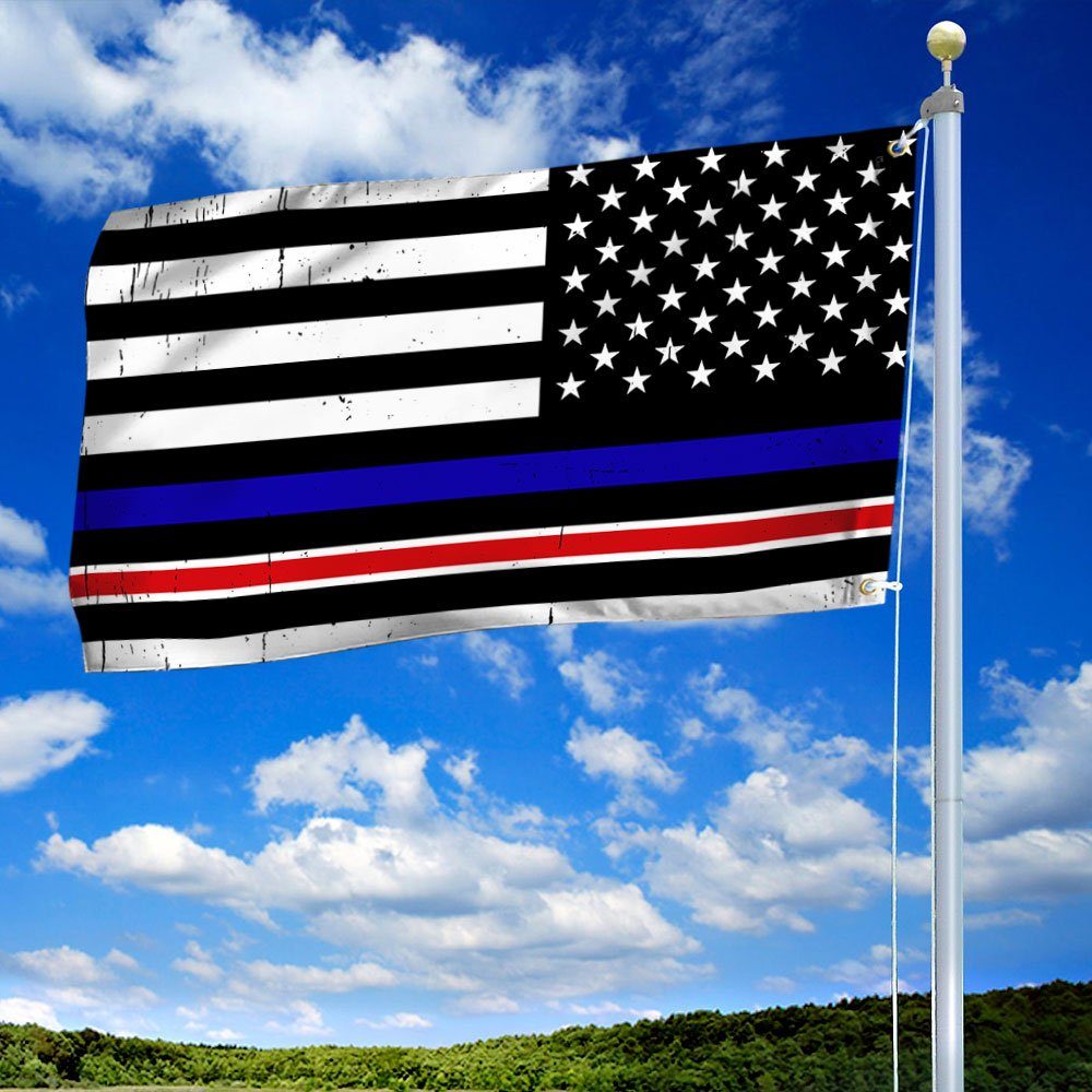 Thin Blue Line and Thin Red Line Grommet Flag LNT628GF
