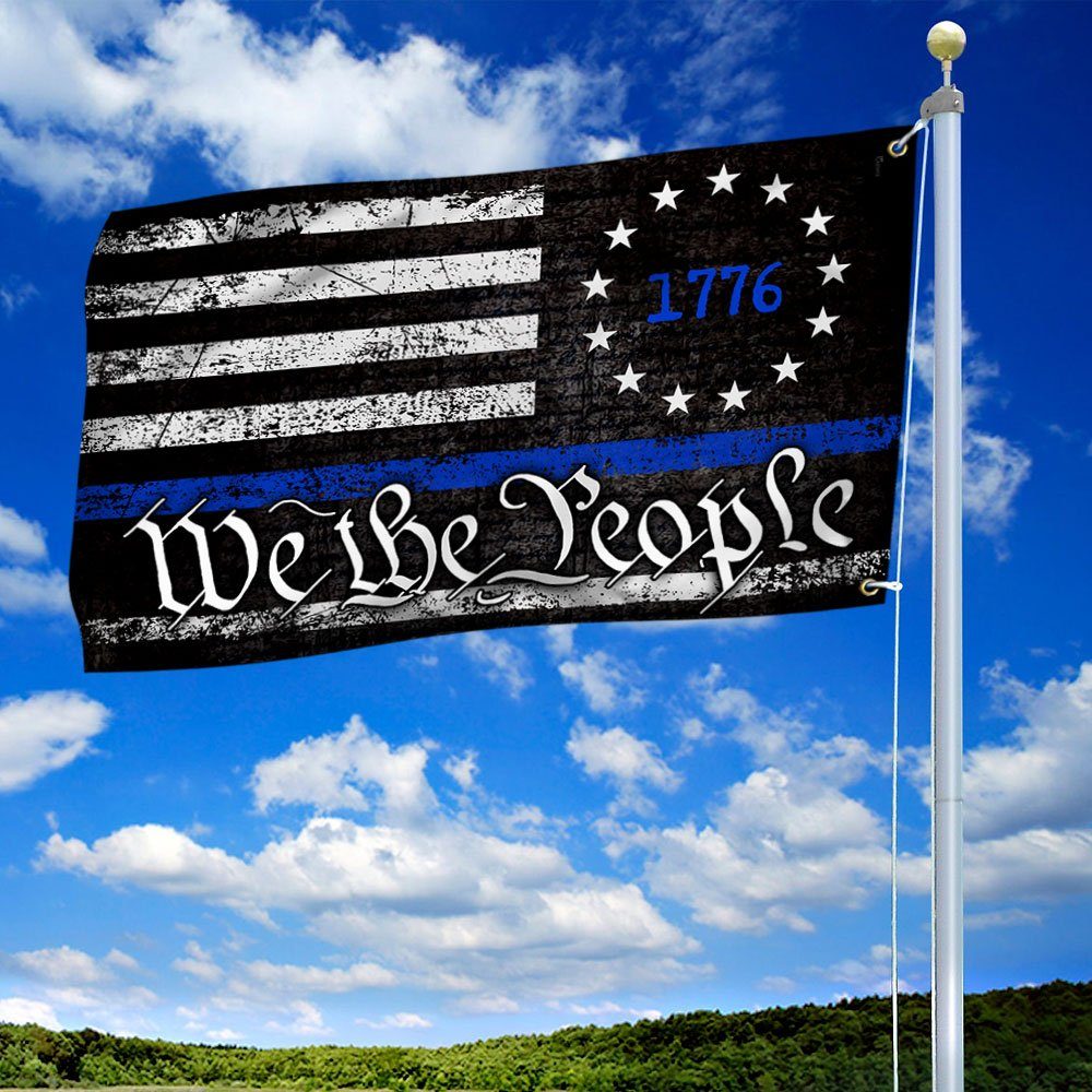 Thin Blue Line Betsy Ross Grommet Flag QNK852GFv1