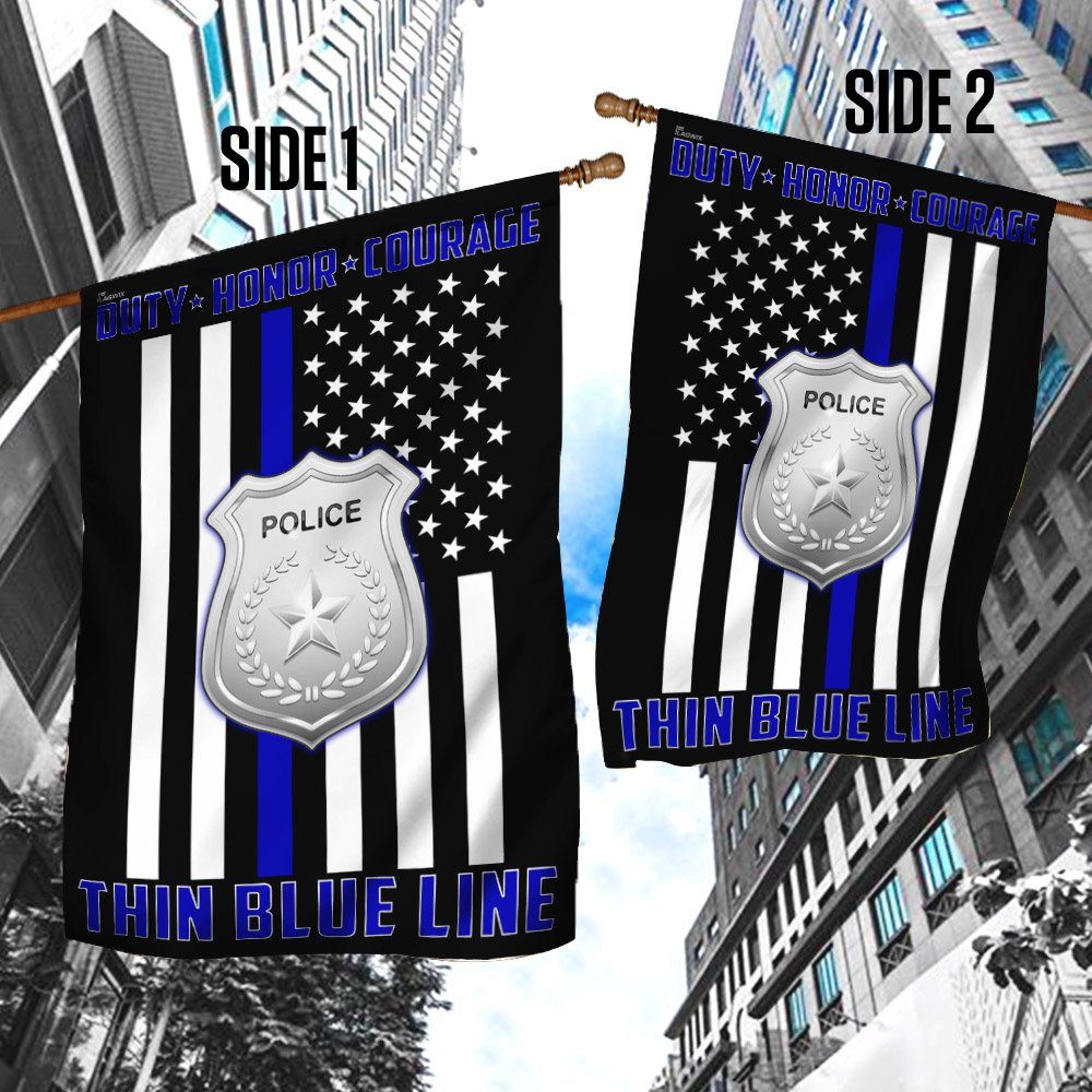 Thin Blue Line Police Flag