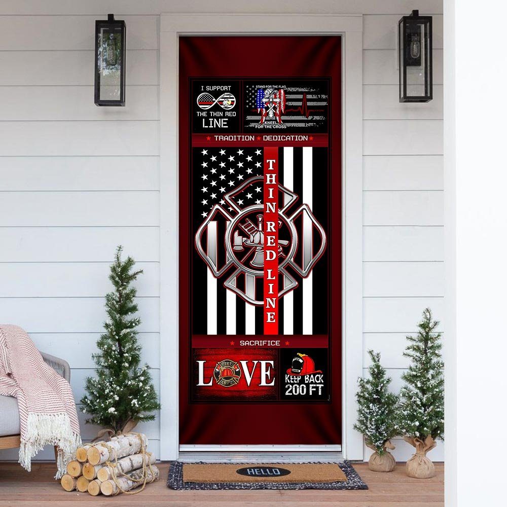 Thin Red Line Door Cover