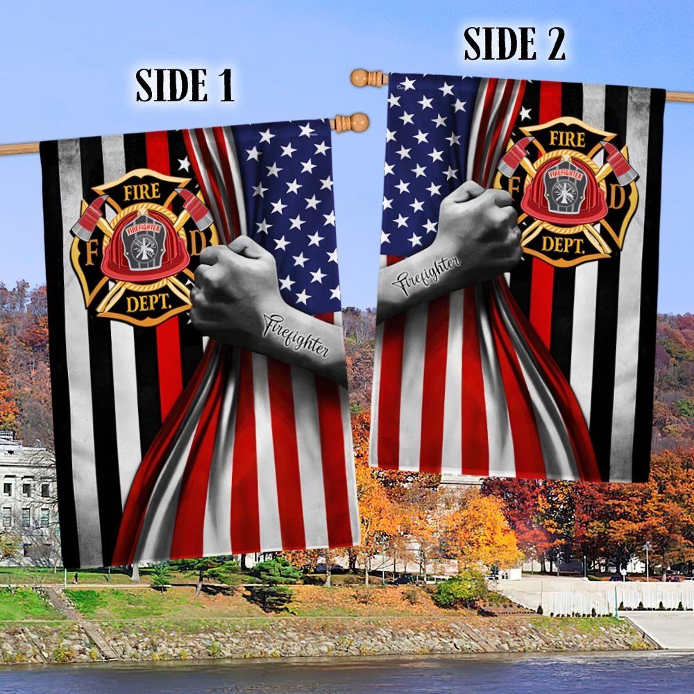 Thin Red Line Firefighter Flag TPT591F