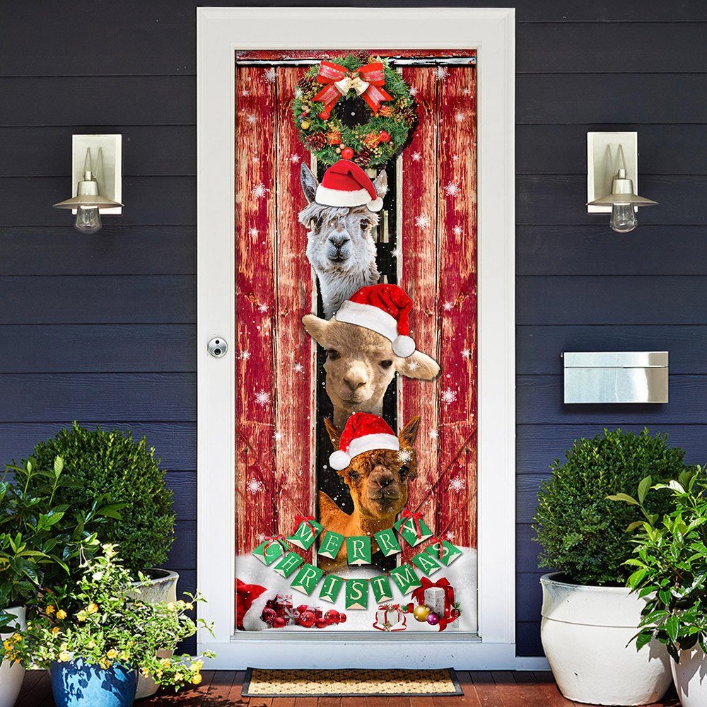 Three Alpacas Happy Place Door Cover