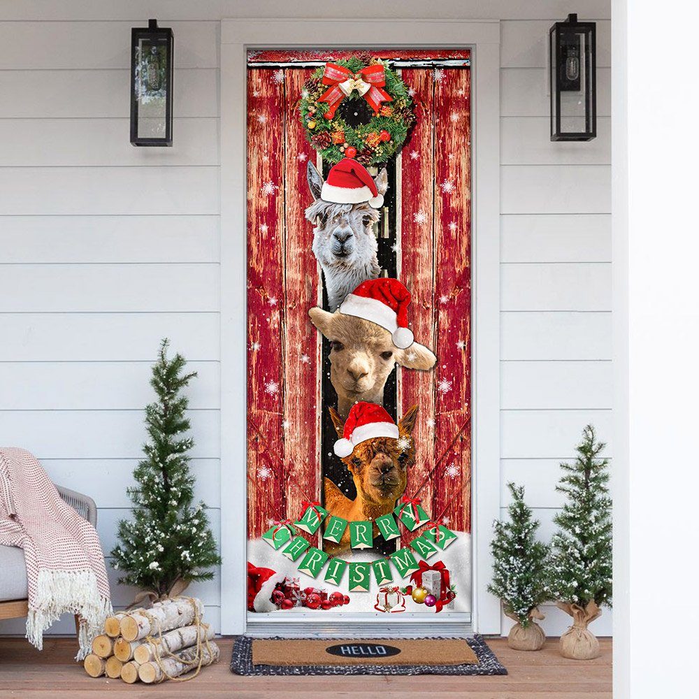 Three Alpacas Happy Place Door Cover