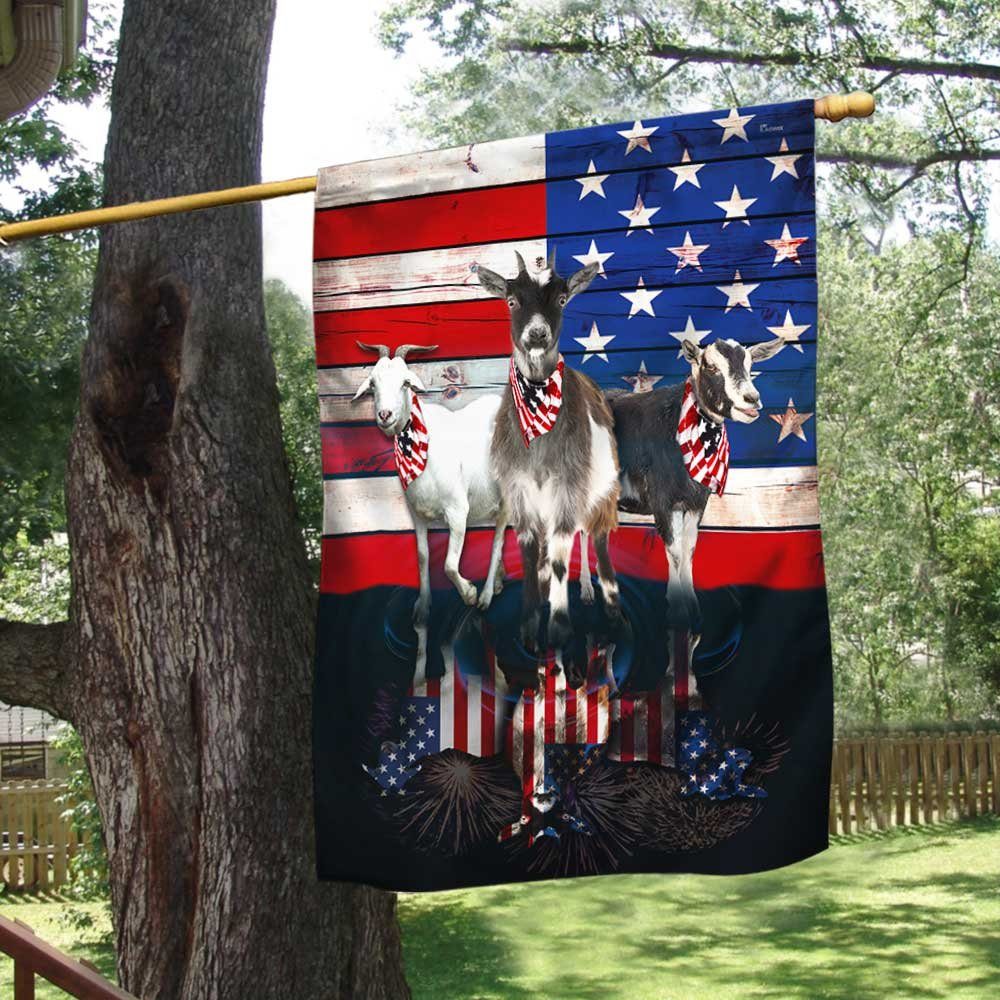 Three Goats American Flag