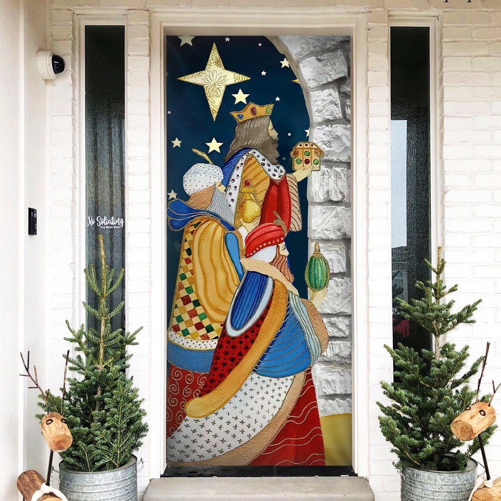Three Kings Day Door Cover We Three Kings Three Wise Men TQN734D