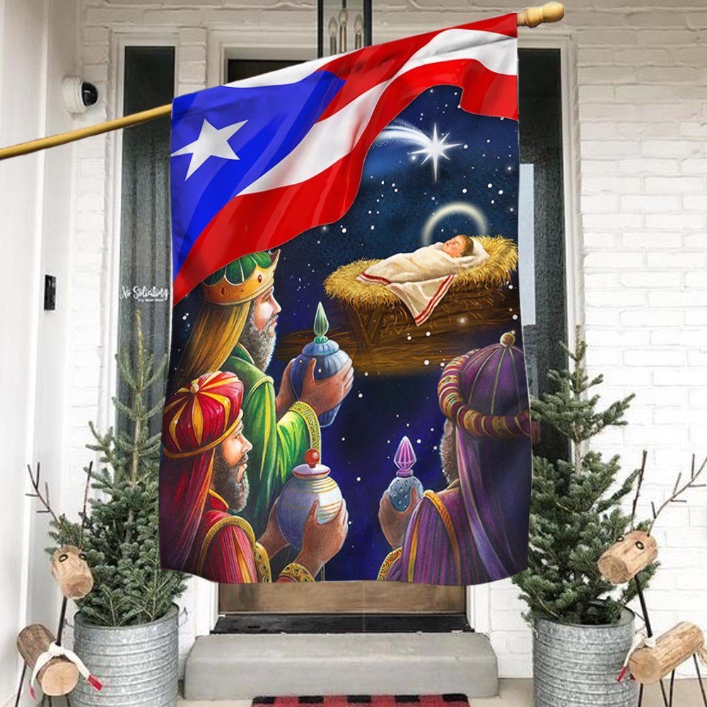 Three Kings Puerto Rico Flag Three Wise Men TQN755F