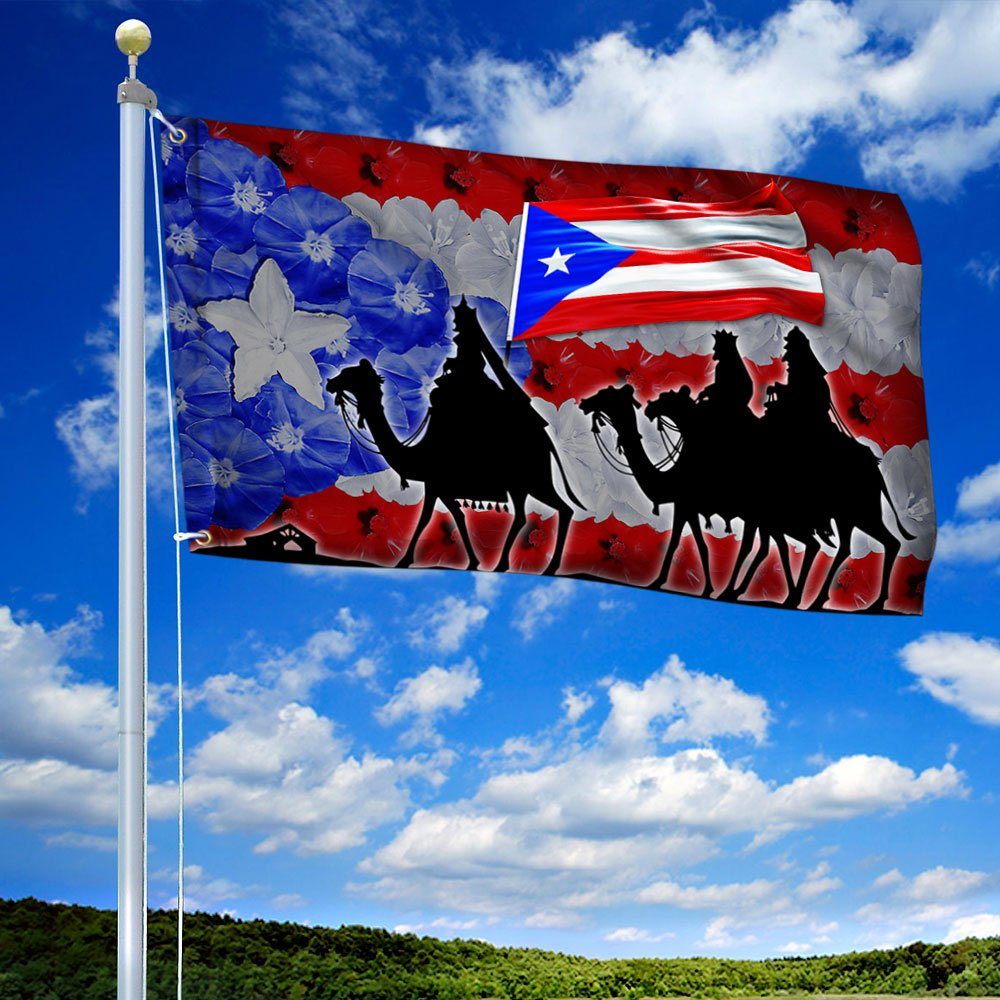 Three Kings Puerto Rico Grommet Flag MLN93GF