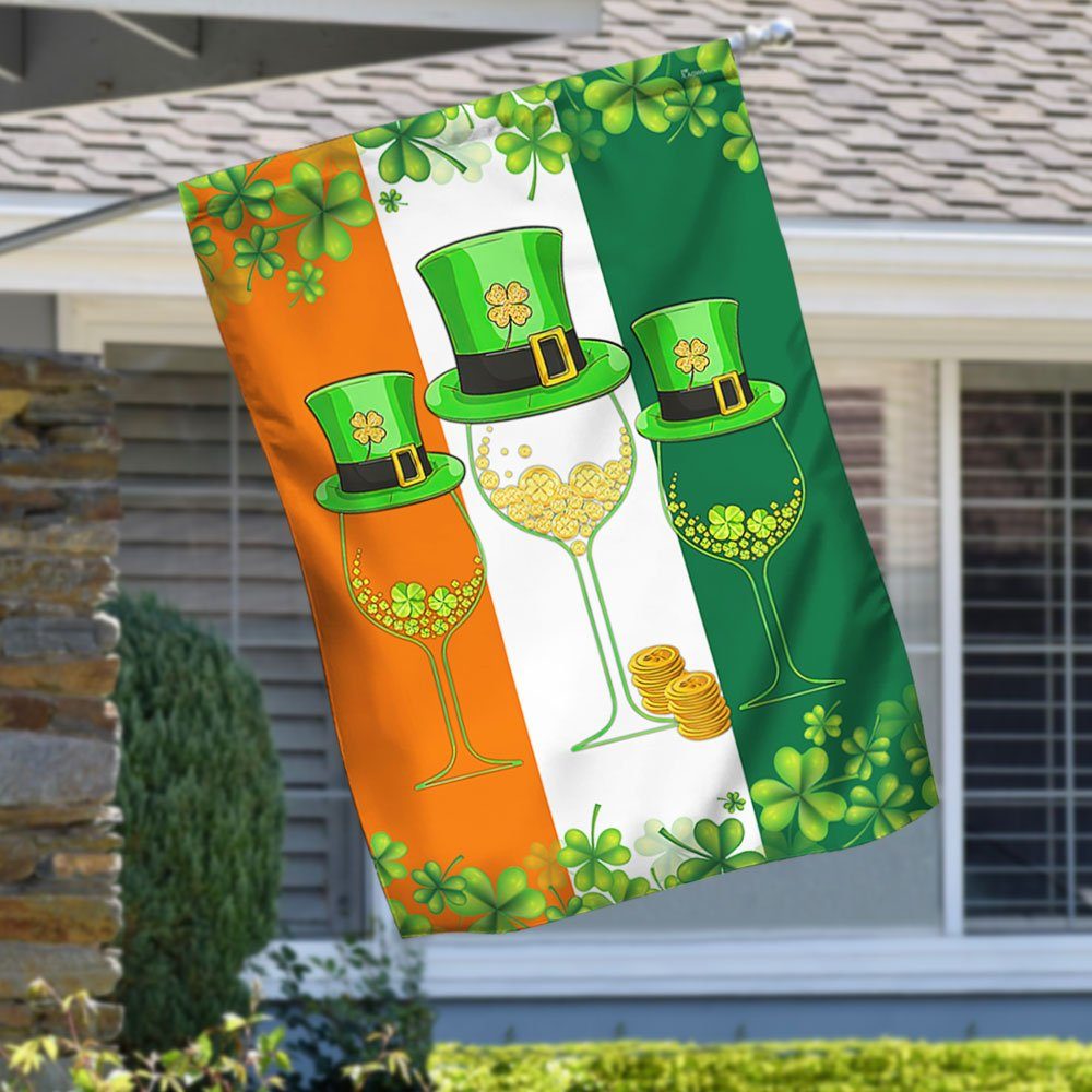 Three Wine Glass St Patrick’s Day Flag TQN256F