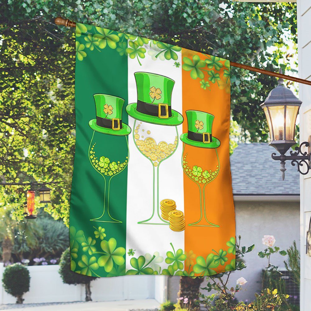 Three Wine Glass St Patrick’s Day Flag TQN256F