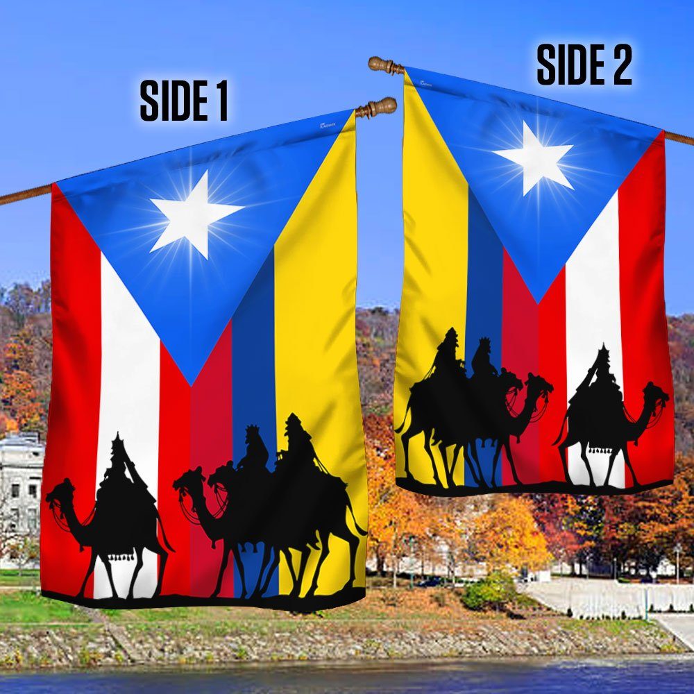 Three Wise Men Puerto Rico And Columbia Flag LNT743F