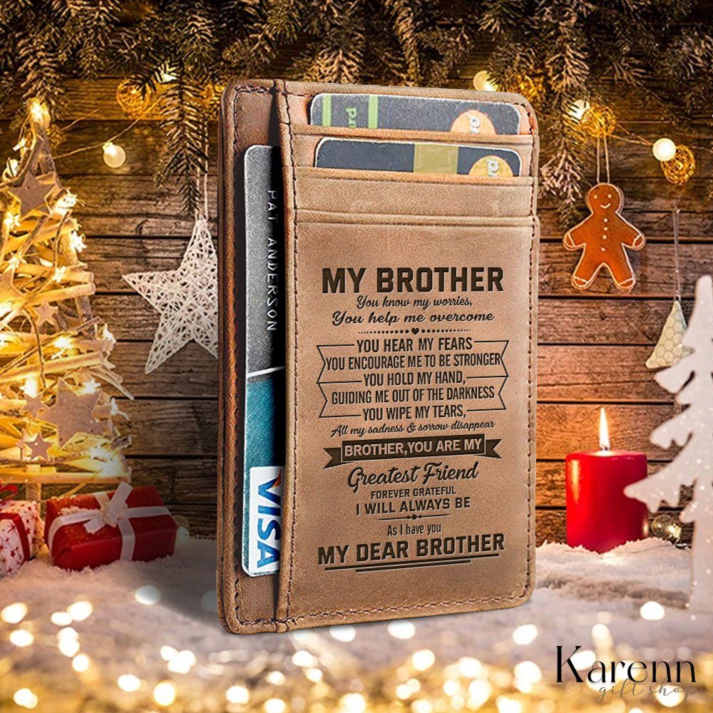 To My Brother Card Wallet, Gift from Sister Brother, Best Gifts For Brother, You Are My Greatest Friend Card Wallet, Gift For Xmas Birthday Gift Sister To Brother Gifts For Siblings TPT439CW To My Brother Card Wallet, Gift from Sister Brother, Best Gifts For Brother, You Are My Greatest Friend Card Wallet, Gift For Xmas Birthday Gift Sister To Brother Gifts For Siblings TPT439CW