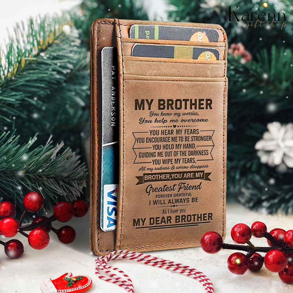 To My Brother Card Wallet, Gift from Sister Brother, Best Gifts For Brother, You Are My Greatest Friend Card Wallet, Gift For Xmas Birthday Gift Sister To Brother Gifts For Siblings TPT439CW To My Brother Card Wallet, Gift from Sister Brother, Best Gifts For Brother, You Are My Greatest Friend Card Wallet, Gift For Xmas Birthday Gift Sister To Brother Gifts For Siblings TPT439CW