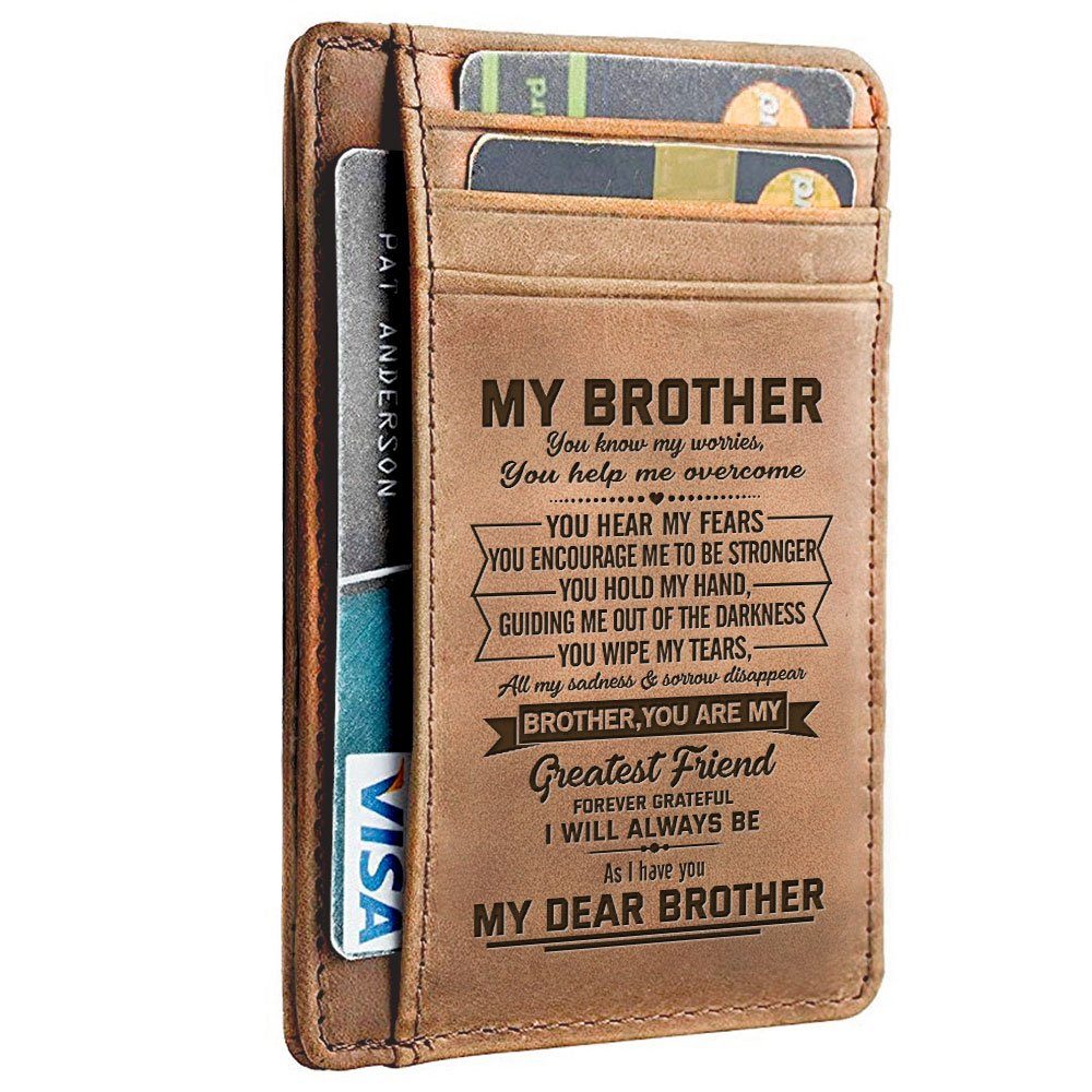 To My Brother Card Wallet, Gift from Sister Brother, Best Gifts For Brother, You Are My Greatest Friend Card Wallet, Gift For Xmas Birthday Gift Sister To Brother Gifts For Siblings TPT439CW To My Brother Card Wallet, Gift from Sister Brother, Best Gifts For Brother, You Are My Greatest Friend Card Wallet, Gift For Xmas Birthday Gift Sister To Brother Gifts For Siblings TPT439CW