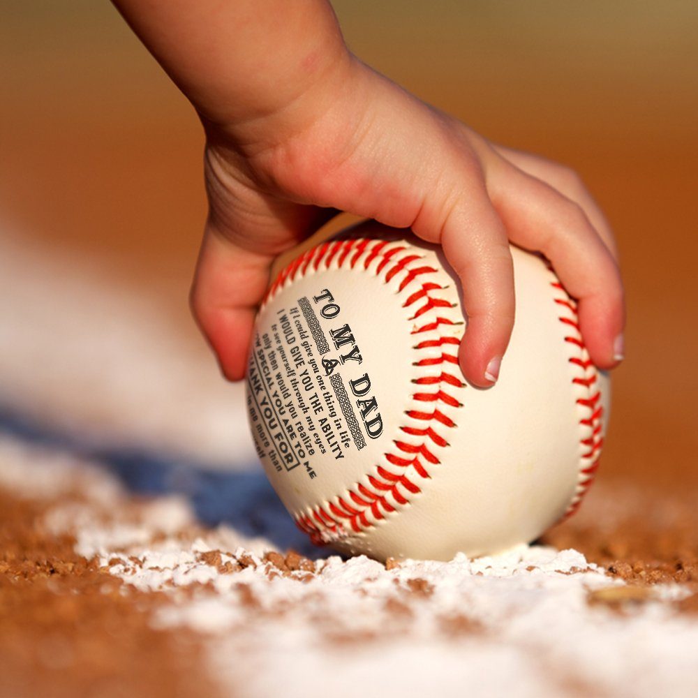 To My Dad Baseball Ball, Gift For Dad From Son Daughter, Step Dad Gifts, Birthday, Christmas Gift For Dad, Father’s Day Gifts TPT436BB