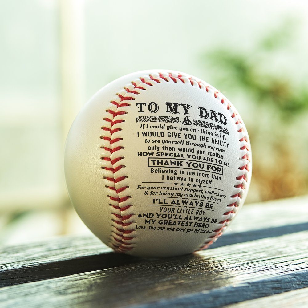 To My Dad Baseball Ball, Gift For Dad From Son Daughter, Step Dad Gifts, Birthday, Christmas Gift For Dad, Father’s Day Gifts TPT436BB
