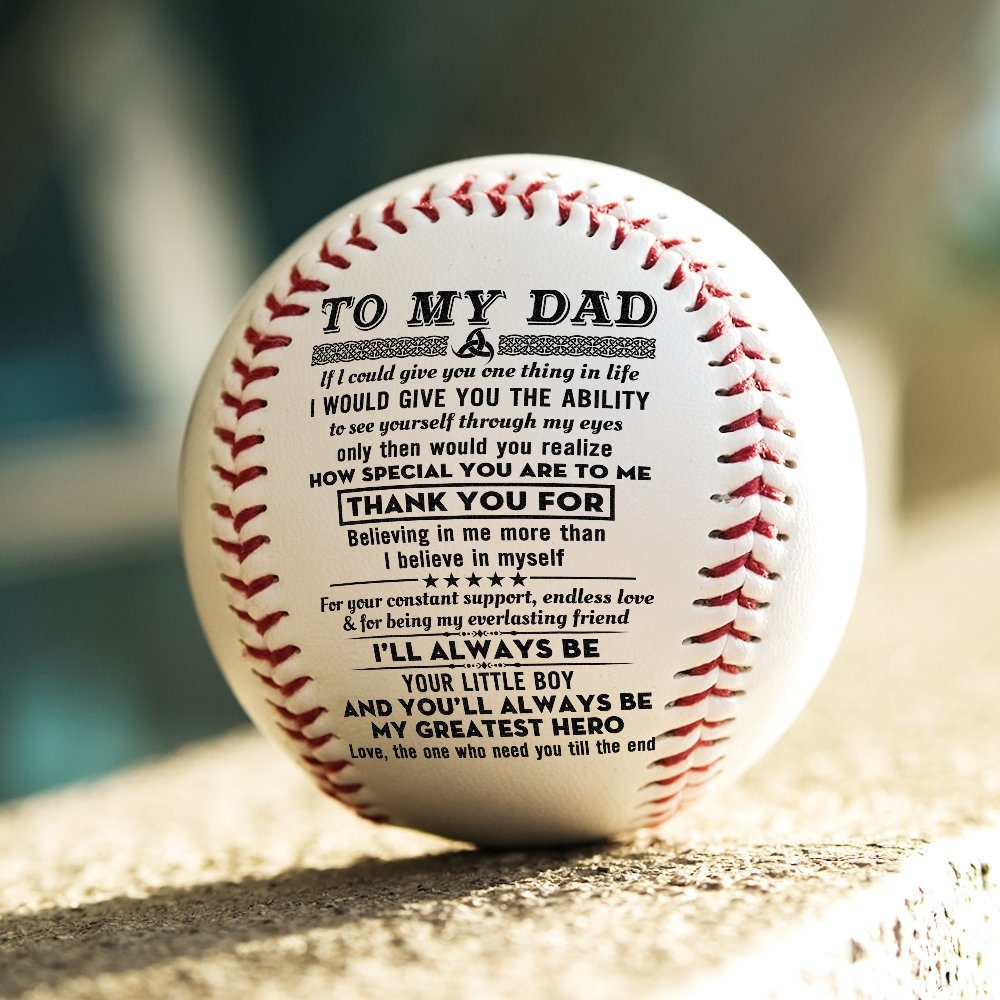 To My Dad Baseball Ball, Gift For Dad From Son Daughter, Step Dad Gifts, Birthday, Christmas Gift For Dad, Father’s Day Gifts TPT436BB