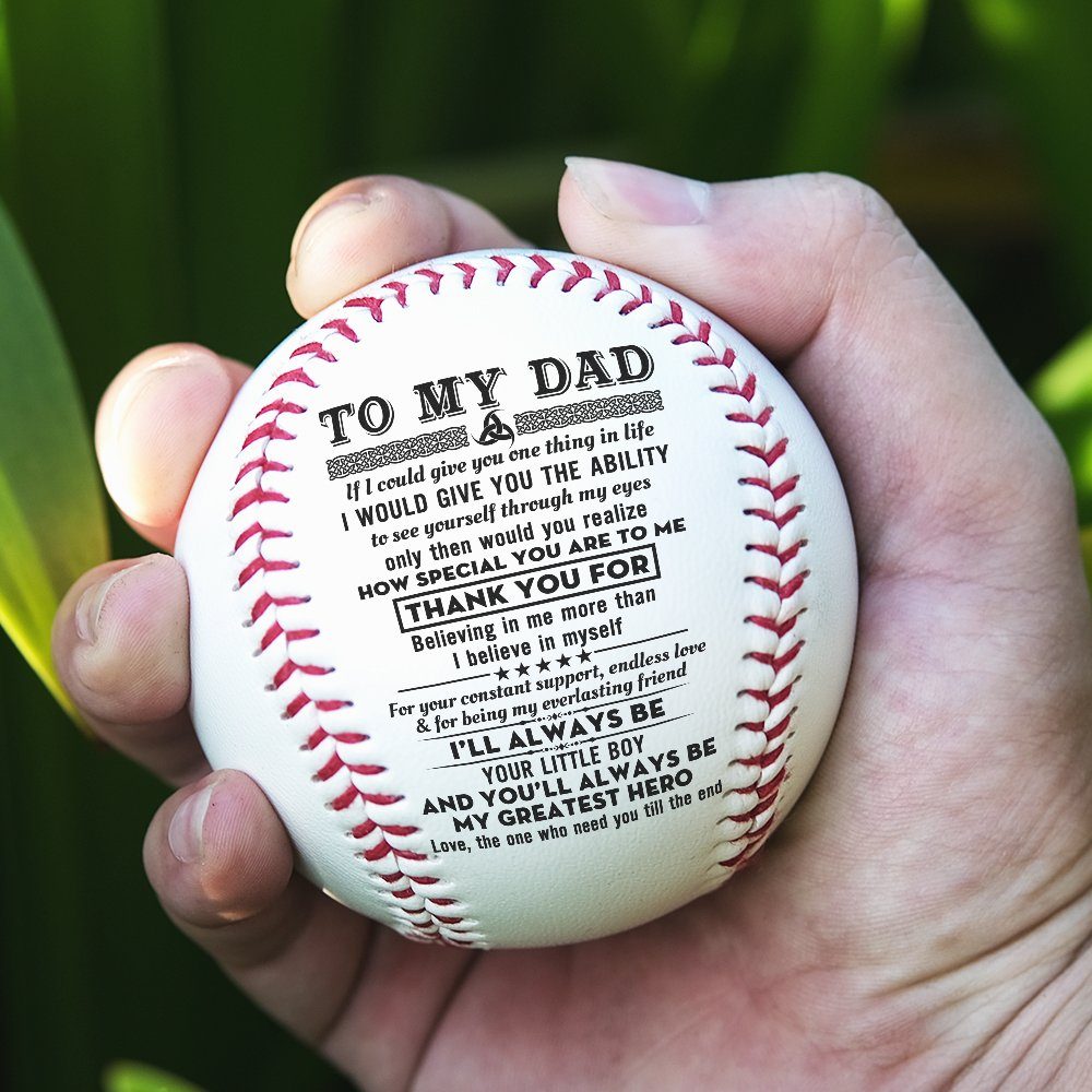 To My Dad Baseball Ball, Gift For Dad From Son Daughter, Step Dad Gifts, Birthday, Christmas Gift For Dad, Father’s Day Gifts TPT436BB