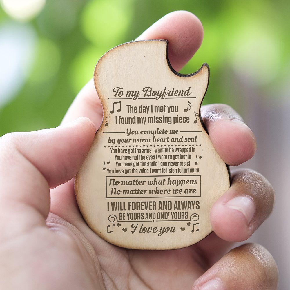 To My Man Boyfriend Guitar Pick Gift, Guitar Pick Box For Boyfriend, Boyfriend Gift For Christmas Anniversary Valentine Boyfriend Gift MLN713PB