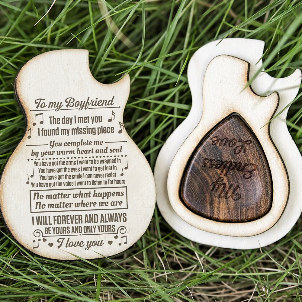 To My Man Boyfriend Guitar Pick Gift, Guitar Pick Box For Boyfriend, Boyfriend Gift For Christmas Anniversary Valentine Boyfriend Gift MLN713PB