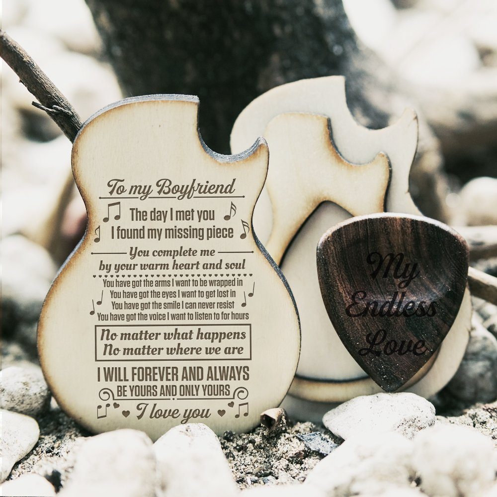 To My Man Boyfriend Guitar Pick Gift, Guitar Pick Box For Boyfriend, Boyfriend Gift For Christmas Anniversary Valentine Boyfriend Gift MLN713PB